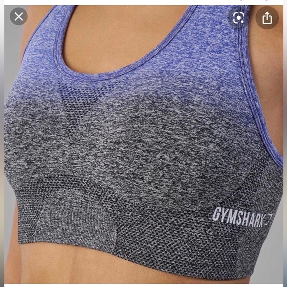 Gymshark Grey and Blue Ombré Sports Bra - Picture 1 of 7